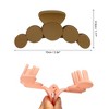 Unique Bargains Women's Plastic Claw Hair Clips Barrettes White Brown Light Orange 3.94''x1.54''x1.77'' 3Pcs - 4 of 4