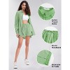 EXLURA Women's Summer 2 Piece Sets Long Sleeve Button Down Shirts Matching Short Sets Oversized Spring Vacation Outfits - 2 of 4
