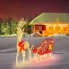 GlasFlength Decorative Objects Elk Deer Sled Decoration Christmas Deer Outdoor Yard Decoration Courtyard Elk Decoration, Gold, 24.41"*7.87"*47.24" - 3 of 4