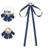 INSPIRE CHIC Women's Wedding Party Satin Brooch Pin Bow Tie with Pearl - 3 of 4