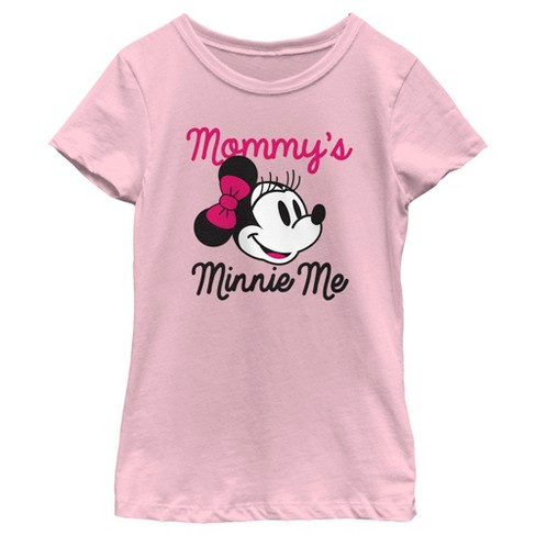 Girl s Minnie Mouse Mommy s Minnie Me Portrait T shirt Light Pink X Large Target