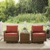 3pc Bradenton Outdoor Steel Swivel Rocking Chairs - Crosley
 - 3 of 4