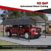 Outdoor CarPort, Car Shelter for All Weather, Garage with Galvanized Steel Frame and Roof, Heavy Duty Shelter for Cars-Coolbibila - 3 of 4