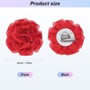 Unique Bargains Handmade Dainty Satin Fabric Big Peony Rose Flower Brooches Hair Clips 1 Pc - 3 of 4