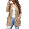 Womens Cardigan Sweaters Button Down Casual Long Sleeve Knit Outerwear Coat with Pocket - 4 of 4