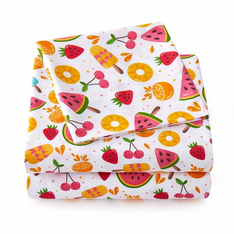 Fruity Fun Microfiber Kids' Sheet Set By Sweet Home Collection™, 2 of 9
