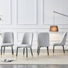 NicBex  Modern Dining Chairs with PU Leather Backrest,Armless Chairs with Black Metal Legs for Kitchen,Living Room,Restaurants - 2 of 4