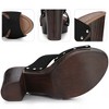 Perphy Women's Platform Slip-on Block High Heels Slides Mule Sandals - 4 of 4