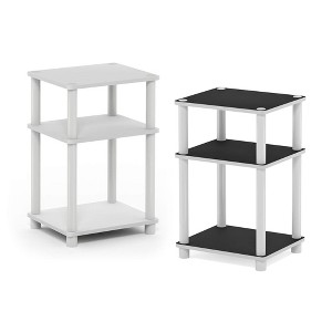 HOMLUX 2 PCS End Table 3-Tier Sofa Side Table Nightstand with Storage Shelf - 1 of 4