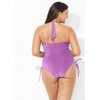 Swimsuits for All Women's Sparkle Loop Strap Ruched One Piece (Plus Sizes Available) - 3 of 4