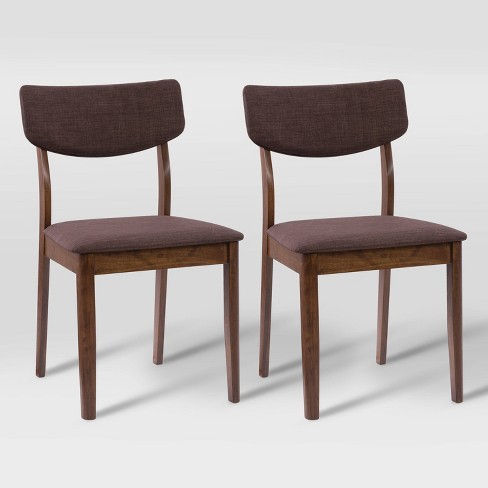 Set Of 2 Branson Wood Dining Chairs Walnut Stain Corliving Target