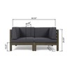 Infurnic Patio Seating Sets Modern Outdoor Furniture Set Featuring Unique Design,Perfect for Gardens, Living Spaces, Gray, 60.5"*30.25"*26.5" - 2 of 4