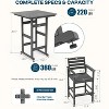 GardenJoy 3-Piece Bar Height Patio Table & Chairs Set - Outdoor Furniture for Deck, Porch, Pool - 2 of 4
