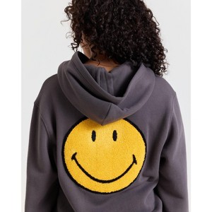 Samii Ryan | Smiley® Chenille Hoodie, Charcoal, Large, 4 - 1 of 4
