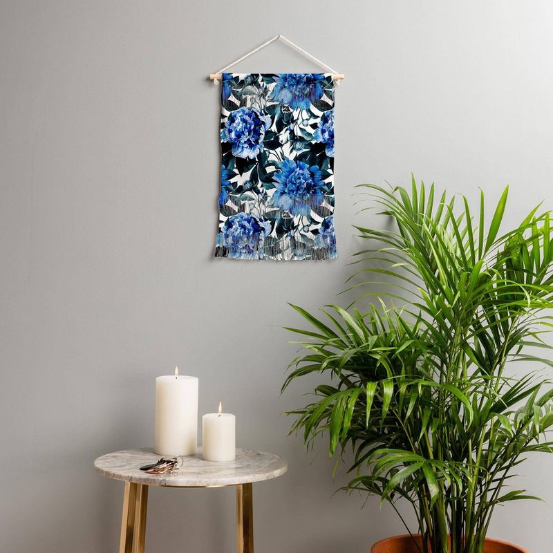 Marta Barragan Camarasa Indigo Floral Wall Hanging Portrait Blue - Deny Designs, 3 of 7