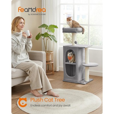 Multi-Cat Tree Tower with 2 Hideouts & Scratching Posts, Durable Cat Climbing Furniture