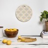 Iveta Abolina Fan Florals Yellow Cutting Board - Round - 3 of 3