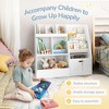 Arceso 4 in 1 Kids Bookshelf and Toy Storage Organizer, 3-Tier Toy Organizers with Removable Toy Bin, Toddler Sling Bookshelf with Storage Cubbies - 4 of 4