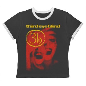 Third Eye Blind Women's Screaming 3Eb Logo Short Sleeve Graphic Cotton Retro Vintage Ranger Baby Tee - 1 of 3