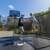 SpaceJump AstroJam Trampoline Basketball Hoop and Net Set Attachment, Outdoor Accessory  for Active Backyard Play, Black/Blue - 2 of 3