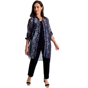 Jessica London Sheer Georgette Mega Tunic - 1 of 4