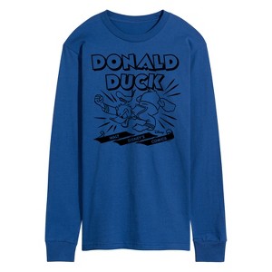 Men's - Disney - Donald Duck Comics Long Sleeve Graphic T-Shirt - 1 of 4
