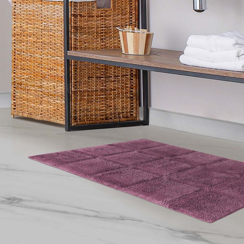 Non-Slip Machine Washable Solid Cotton 2 Piece Bathroom Rug Set by Blue Nile Mills, 4 of 6