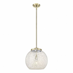 White Mouchette - 1 Light Stem Hung Pendant In Modern Style-17 Inches Tall and 13.75 Inches Wide - 1 of 1
