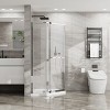 KTMBDW Frameless Shower Door 36 in. W x 72 in. H, Corner Shower Enclosure with 1/4" Clear Glass, Pivot Shower Doors - 2 of 4