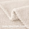 Aoibox Whale Flotilla Extra Large Fuzzy Fleece Throw Blanket for Couch, Fluffy Warm Soft Jacquard Blankets for All Season, Lightweight and Cozy, Ivory - 3 of 4