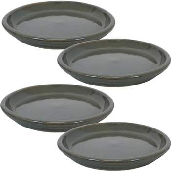 Sunnydaze Outdoor/indoor High-fired Uv-resistant - Target And Frost-resistant Glazed Pot Saucer - Ceramic 2-pack - 12\