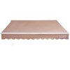 12 x 10 ft Outdoor Patio Awning Retractable Sun Shade, Water-Resistant Polyester Patio Door Window Awning Sunshade Shelter with - 4 of 4