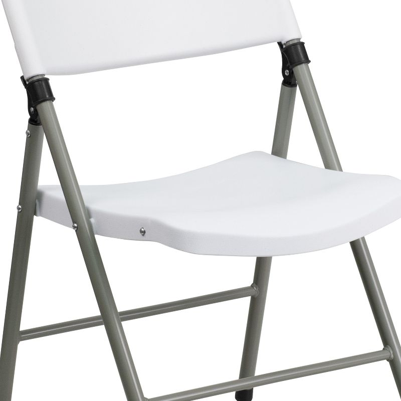 Flash Furniture HERCULES Series White Plastic Folding Chairs, 5 of 15