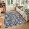 Washable Vintage Printed Rug Non Slip Low Pile Rug Soft Retro Throw Floor Cover Foldable Indoor Carpet for Living Room Bedroom Playroom Nursery - 2 of 4