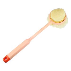 Unique Bargains Double-sided Long Handle Bath Brush 14.17"x3.54"x2.56" 1 Pc - 1 of 4