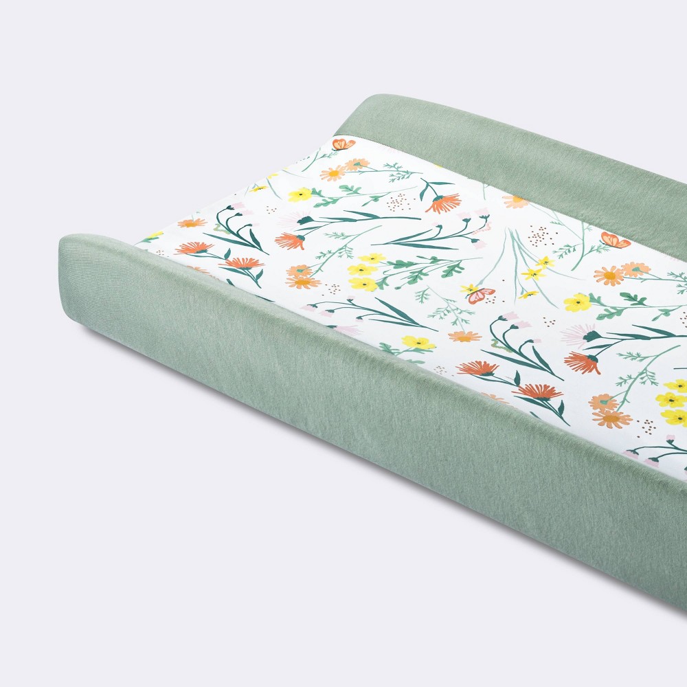 Photos - Changing Table Wipeable Changing Pad Cover - Garden Floral - Cloud Island™