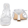 BLISSFUL STEP Women's Square Toe Strappy Kitten Heel Slide Sandals - 3 of 4