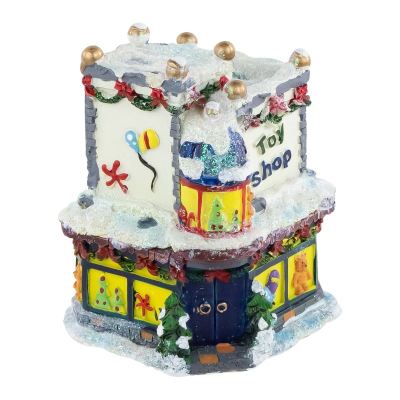 Northlight 4" Glittered Snowy Toy Shop Christmas Village Building, 5 of 6