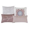 Home Mart Goods 7 Piece Pink Floral Comforter Set Embroidery Soft Bedding - 3 of 4