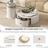 CAVINAS Set of 2 Cream Style Nesting Coffee Tables for Living Room,Irregular Center Table with Side Table,Living Room Furniture - 3 of 4