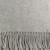 50"x60" Classic Design Throw Blanket Light Gray - Saro Lifestyle: Year Round Comfort, Dry Clean - 3 of 3