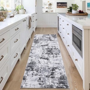 Modern Abstract Area Rugs for Living Room Bedroom Low Pile Rug Non-Slip Rug - 1 of 4