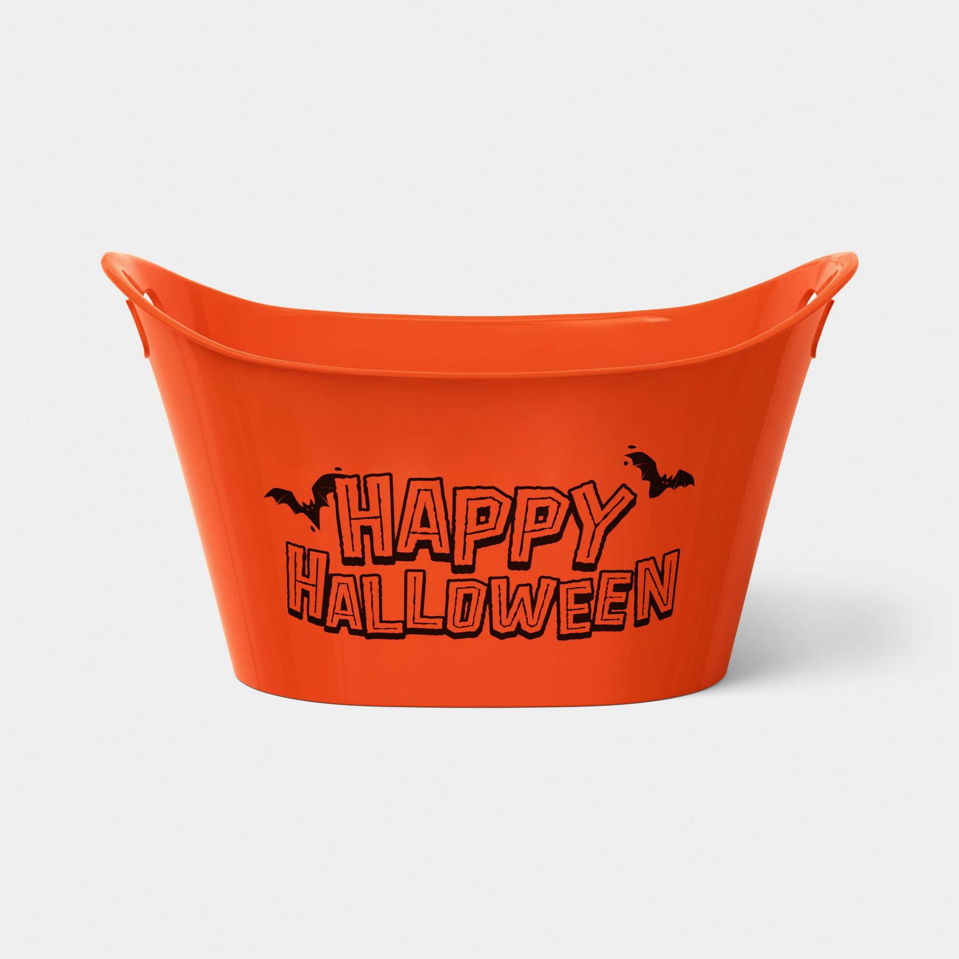 3L Plastic 'Happy Halloween' Beverage Tub Orange - Hyde and EEK! Boutique™
