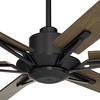 60" Casa Vieja Rustic Outdoor Ceiling Fan with Remote Control Matte Black Weathered Oak Damp Rated for Patio Exterior House Home - 3 of 4