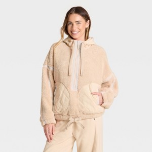 Women's Contrast High Pile 1/2 Zip Jacket - JoyLab™ - 1 of 3
