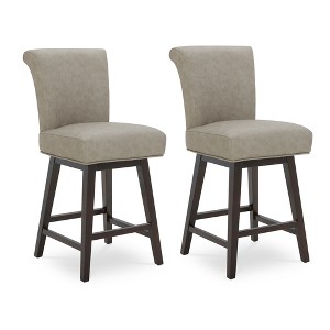 Spruce&Spring Upholstered 26-inch Counter Height Swivel Barstool - 1 of 4