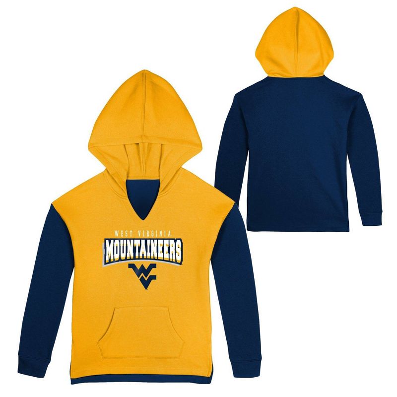 NCAA West Virginia Mountaineers Girls&#39; Hooded Sweatshirt, 1 of 4