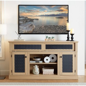 Bella Depot TV and Media Console with Open and Closed Storage Space and Sliding Door - 1 of 4