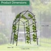 Garden Arch Trellis 7.5FT Extra Tall Metal Arbor, Outdoor Pergola for Climbing Plants, Wedding, Party & Garden Décor, Matte Black - 3 of 4