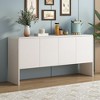 VYNXARIA Minimalist Style 60"L Large Storage Space Sideboard with 4 Doors and Rebound Device for Living Room and Entryway (White) - 2 of 4
